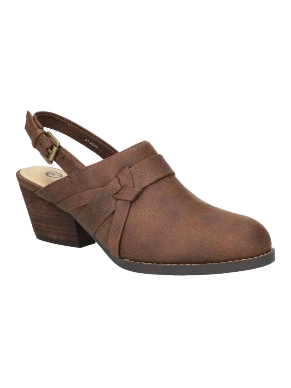 Wide Width Women's Kimberly Slingback Mule by Bella Vita in Brown (Size 9 W)